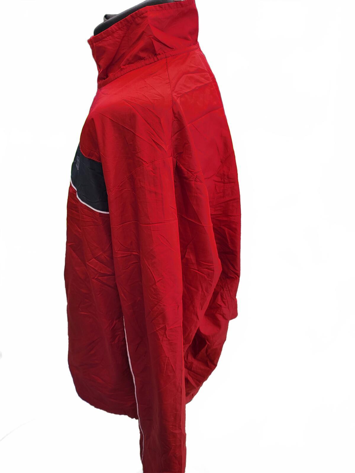 Starter Windbreaker Jacket Mens 2XL XXL Red Grey Retro Y2K Hip Hop Track Top