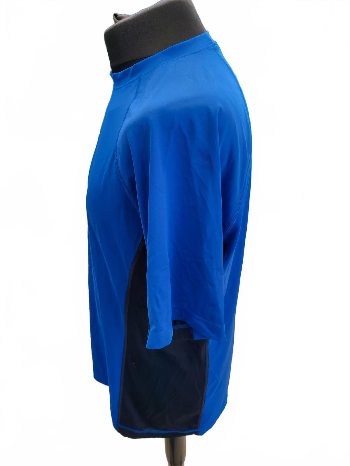 Men's Lands' End Performance Short Sleeve Rash Swim Top - Large
