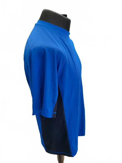 Men's Lands' End Performance Short Sleeve Rash Swim Top - Large