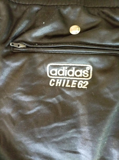 Vintage 2009 Adidas Originals Chile 62 "Wet-Look" Shiny Shorts - Small - Raw Cut
