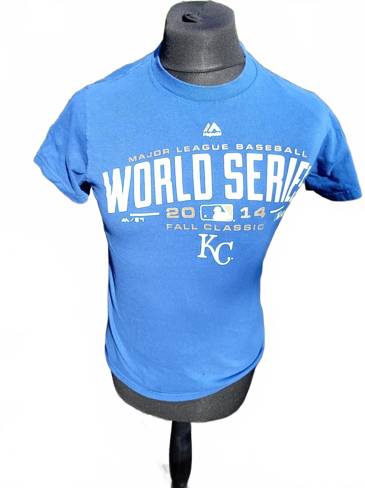Men's Official Majestic MLB Kansas City Royals 2014 World Series T-Shirt - Small