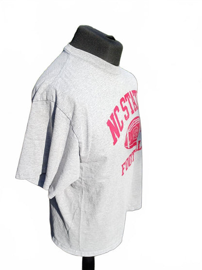 Vintage NC State Football Shirt Mens XL Grey Retro 90s College Wolfpack Large