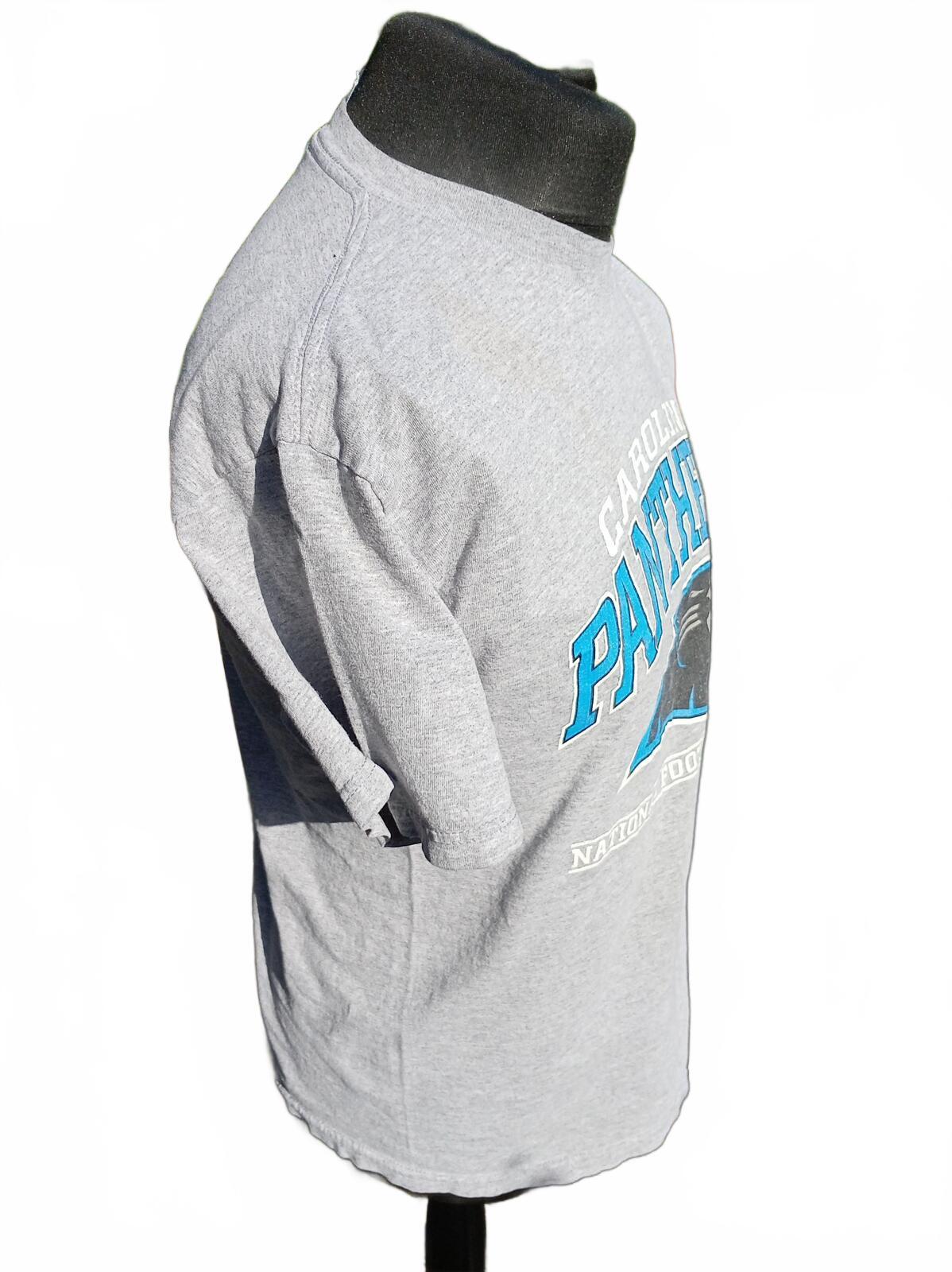 Carolina Panthers Supporters Mens Large L Grey Graphic Team T-Shirt