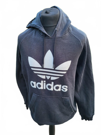 adidas Originals Trefoil Hoodie Mens Large L Black Raglan Pullover Hoody 2014