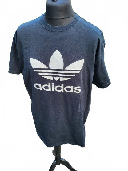 adidas Originals Trefoil Shirt Mens XL Extra Large Black White Graphic Retro Tee