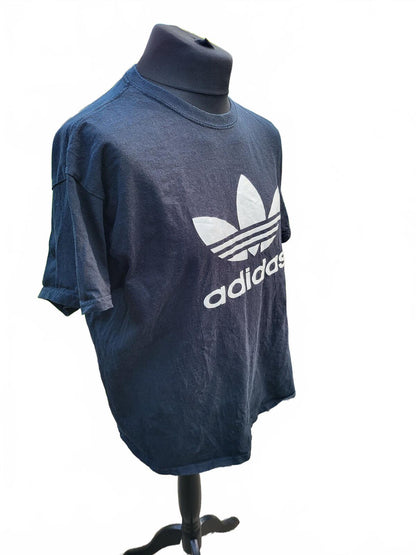adidas Originals Trefoil Shirt Mens XL Extra Large Black White Graphic Retro Tee
