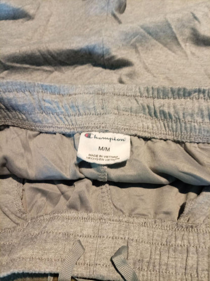 Champion Grey Sweatpants with Drawstring Waist - Medium