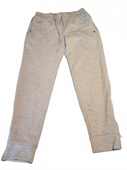 Champion Grey Sweatpants with Drawstring Waist - Medium