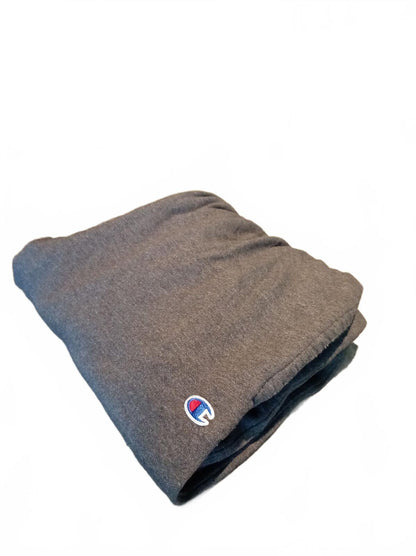 Champion Grey Sweatpants with Elastic Waist and Ankles - Large