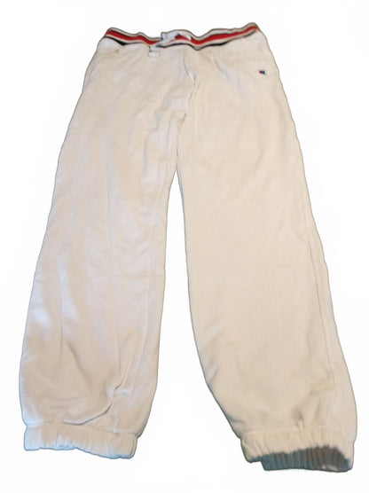 Champion Joggers Mens Large White Joggers Striped Retro