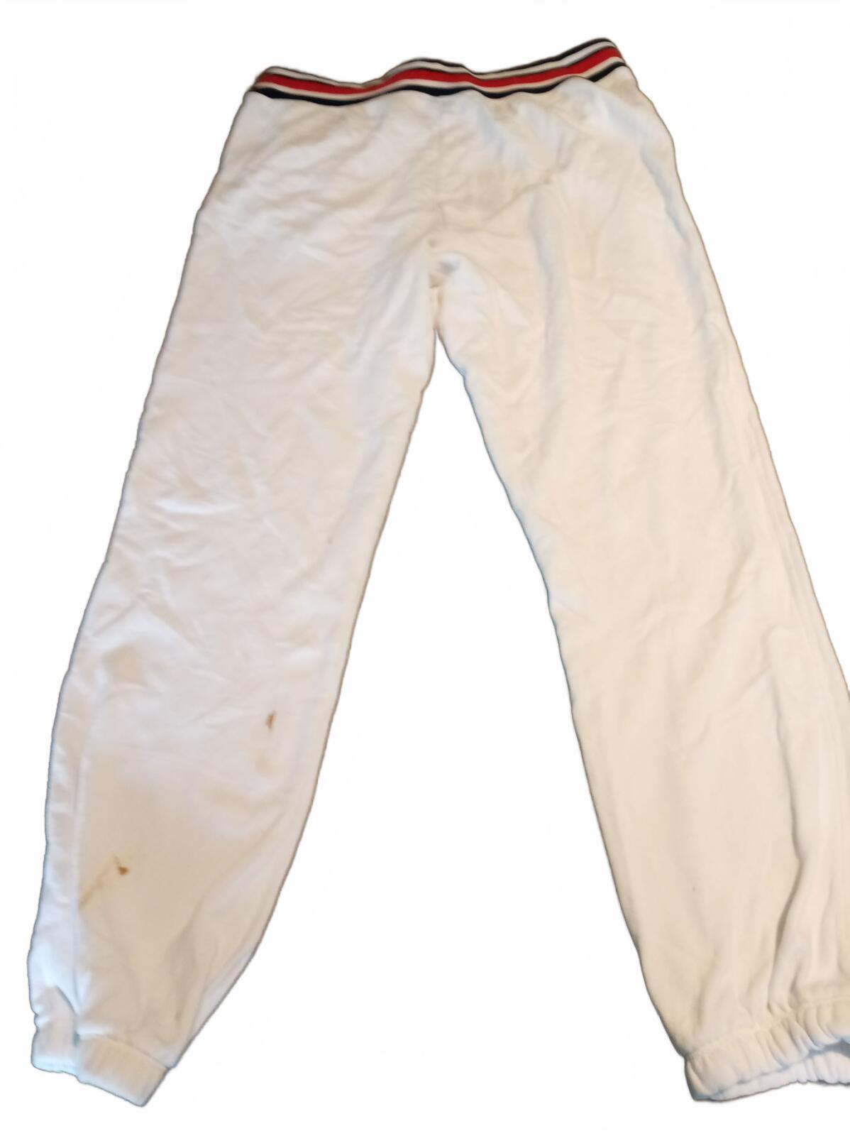 Champion Joggers Mens Large White Joggers Striped Retro