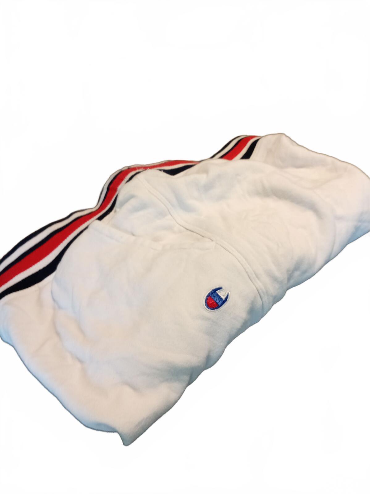 Champion Joggers Mens Large White Joggers Striped Retro