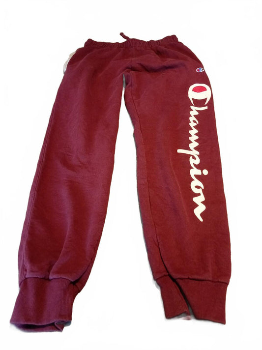 Champion Joggers Mens Medium Maroom Tracksuit Bottoms Striped Waistband Retro