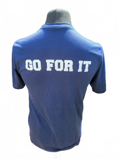 Nike Dri-Fit Cougars Track Field T Shirt Mens Medium Blue Graphic Tee Go For It
