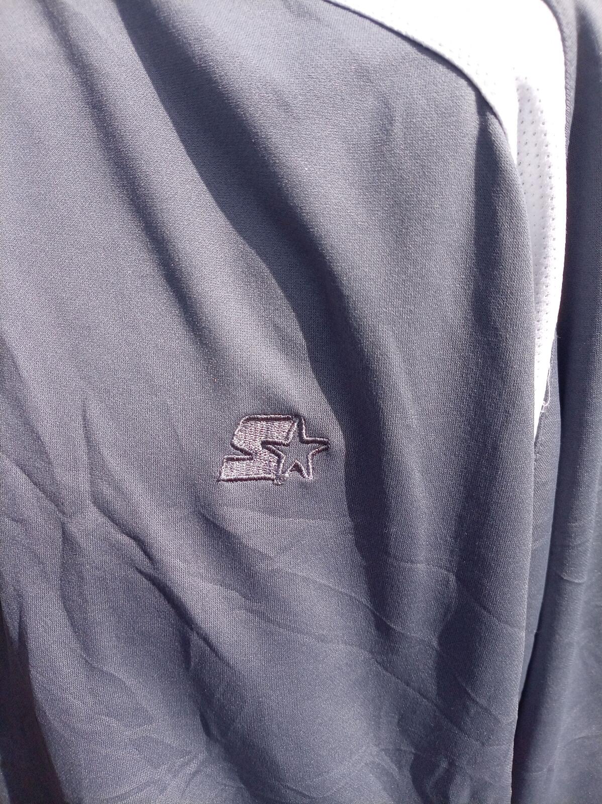 Starter Track Jacket Men’s 2XL Grey Red Zip Retro Lightweight Full Zip