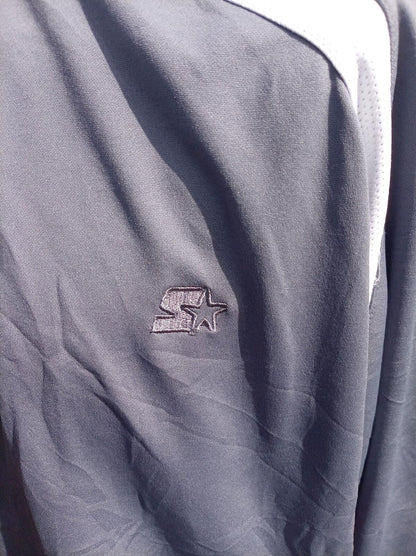 Starter Track Jacket Men’s 2XL Grey Red Zip Retro Lightweight Full Zip