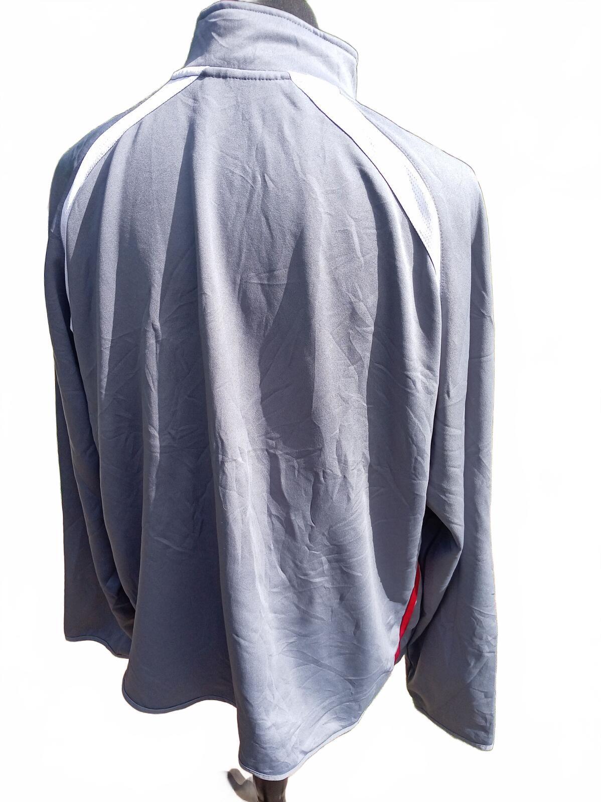 Starter Track Jacket Men’s 2XL Grey Red Zip Retro Lightweight Full Zip