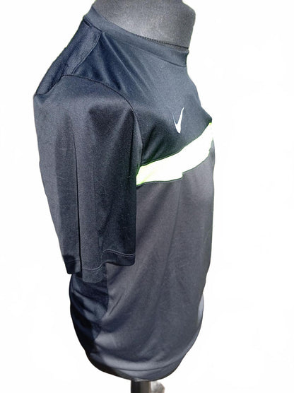 Nike Men's Short Sleeve Sports Tee Black and Grey - Large