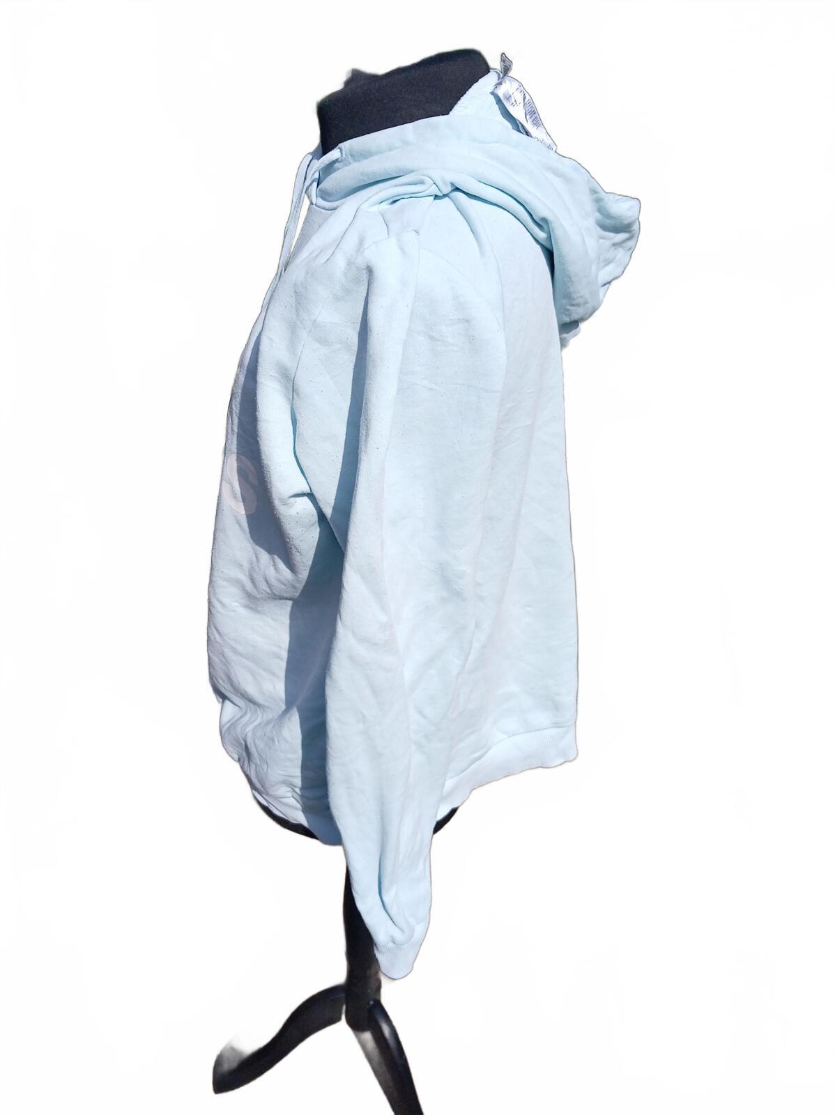 Adidas Hoodie Women’s 1X Light Blue Pullover Logo Hooded Sweatshirt Plus Size