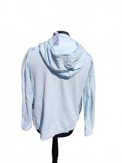 Adidas Hoodie Women’s 1X Light Blue Pullover Logo Hooded Sweatshirt Plus Size