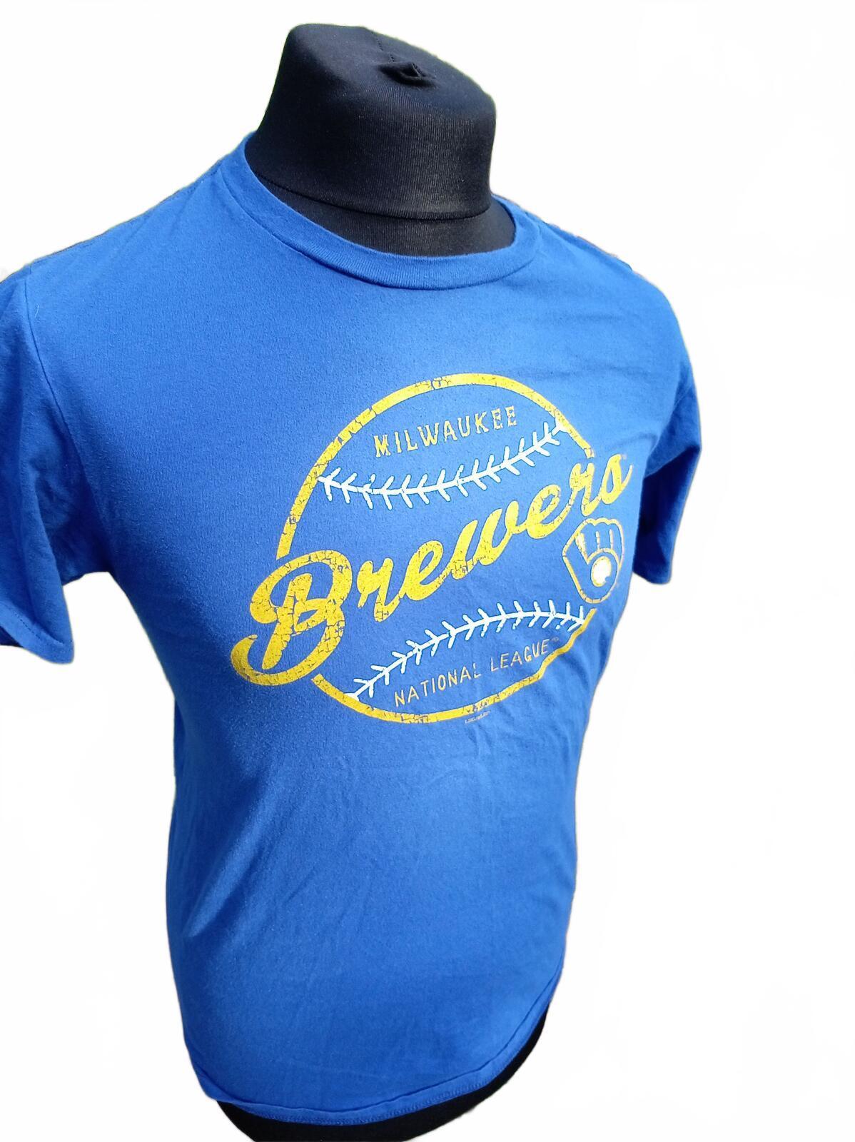 Milwaukee Brewers T‑Shirt Small Unisex Blue MLB Baseball Tee Vintage Style