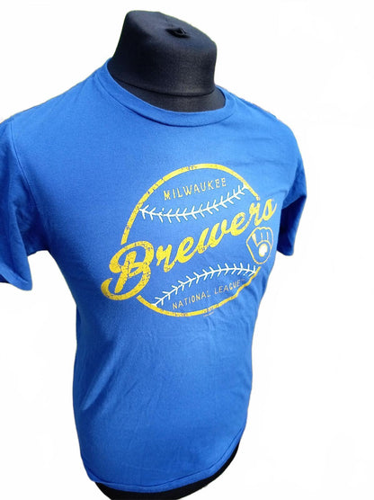 Milwaukee Brewers T‑Shirt Small Unisex Blue MLB Baseball Tee Vintage Style