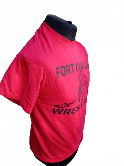Fort Osage Wrestling T‑Shirt Red Graphic Tee Men’s Medium Vintage Sports Top