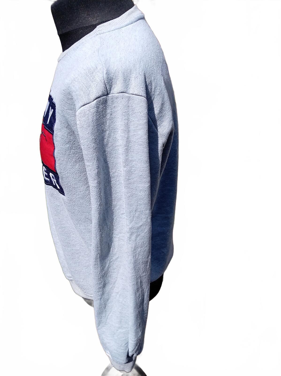 Tommy Hilfiger Sweatshirt Men’s Large – Big Logo – Grey – Crewneck – Fleece