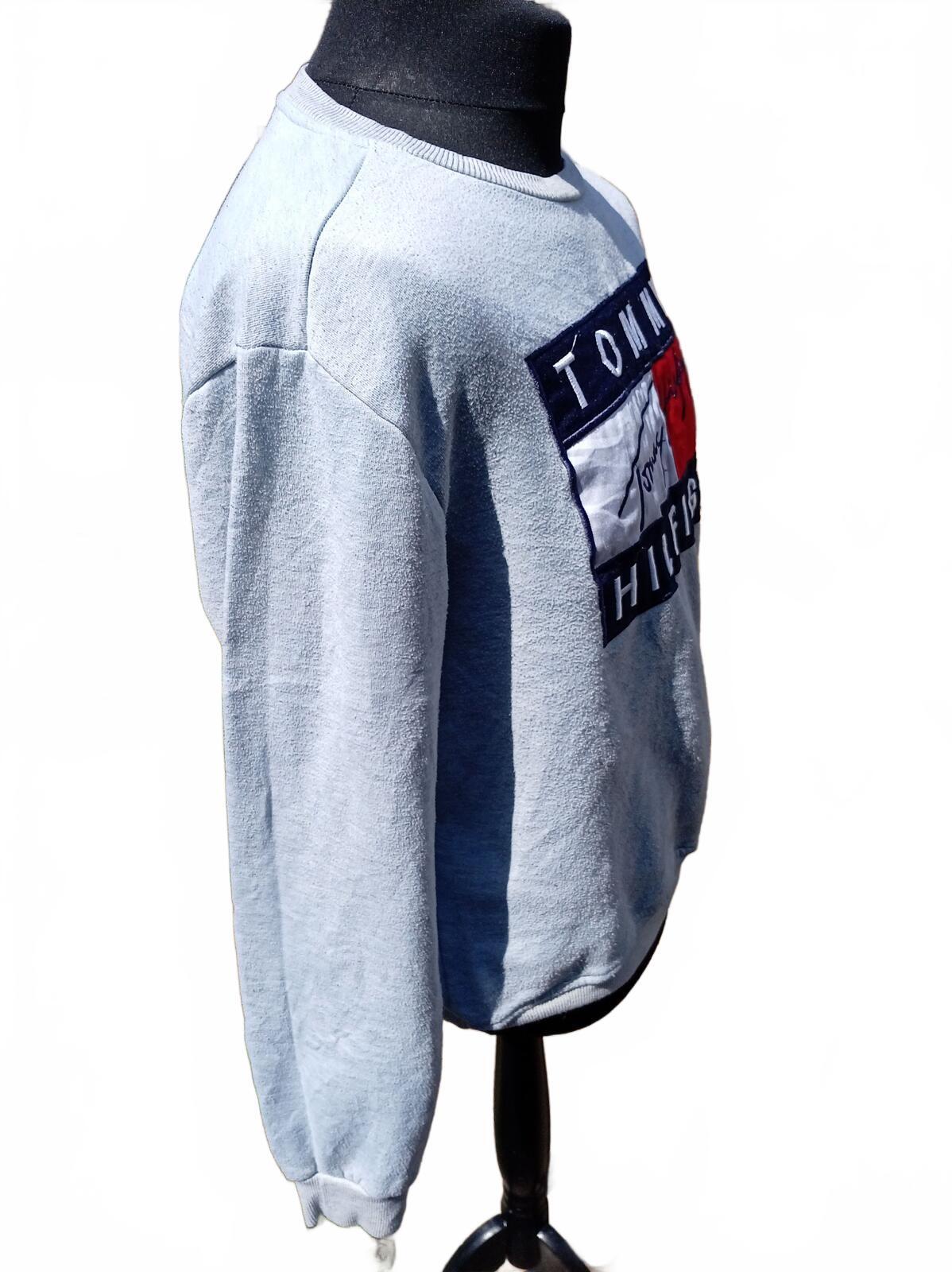 Tommy Hilfiger Sweatshirt Men’s Large – Big Logo – Grey – Crewneck – Fleece