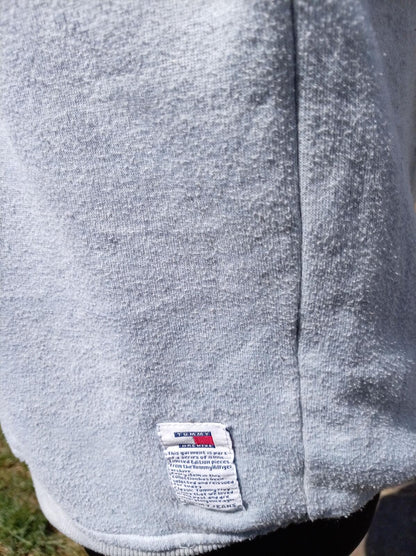 Tommy Hilfiger Sweatshirt Men’s Large – Big Logo – Grey – Crewneck – Fleece