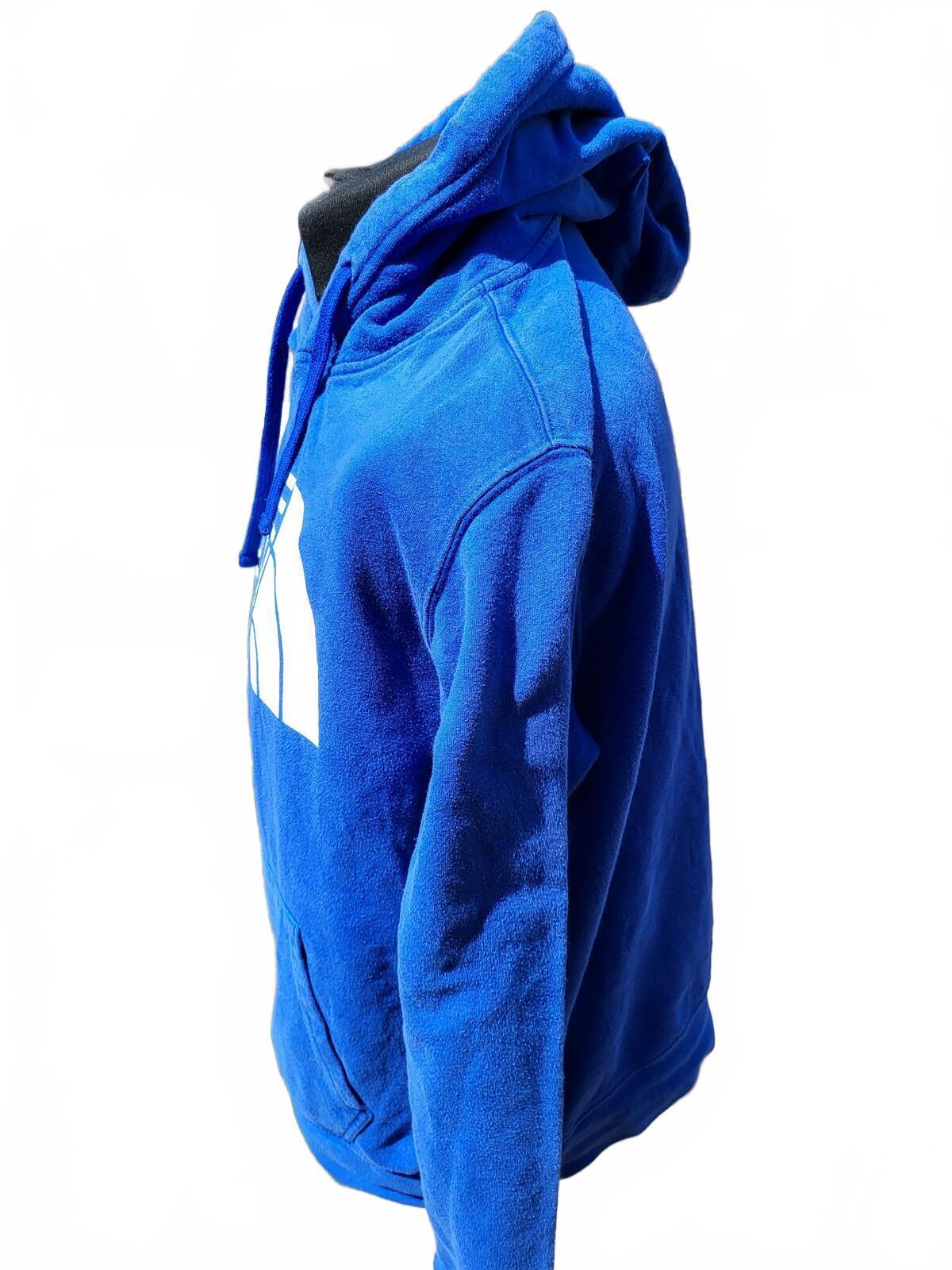 The North Face Hoodie Men’s Large – Blue – Big Logo – Pullover – Fleece