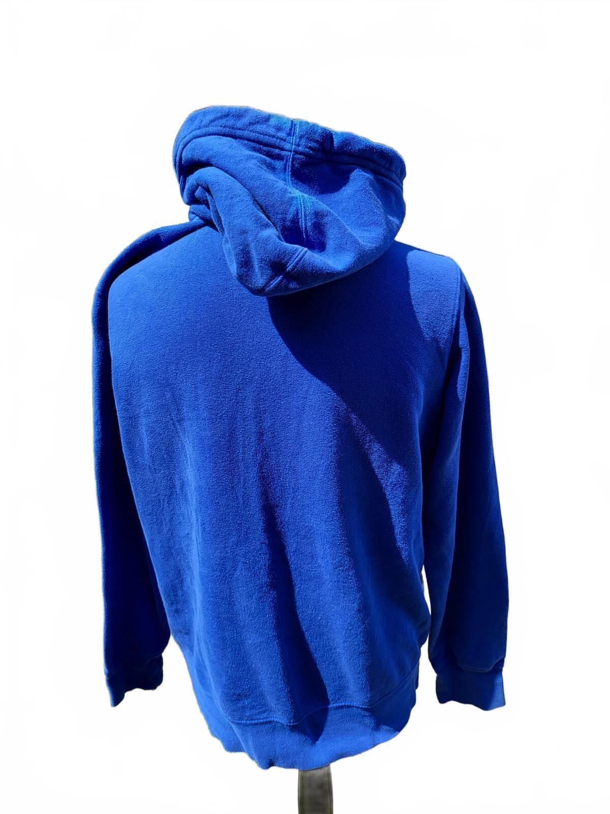 The North Face Hoodie Men’s Large – Blue – Big Logo – Pullover – Fleece