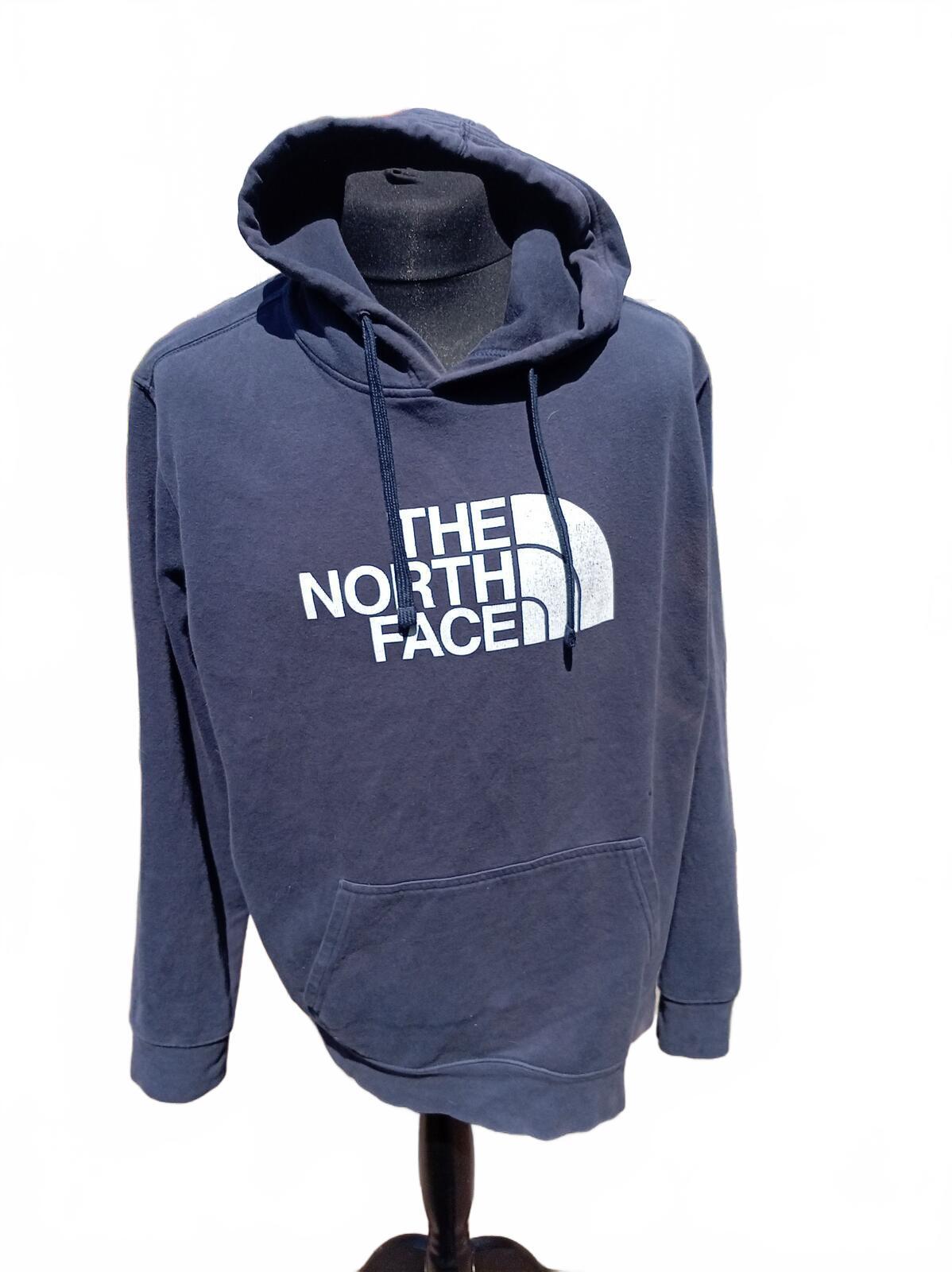 The North Face Hoodie Men’s Large – Blue – Big Logo – Faded Vintage Look