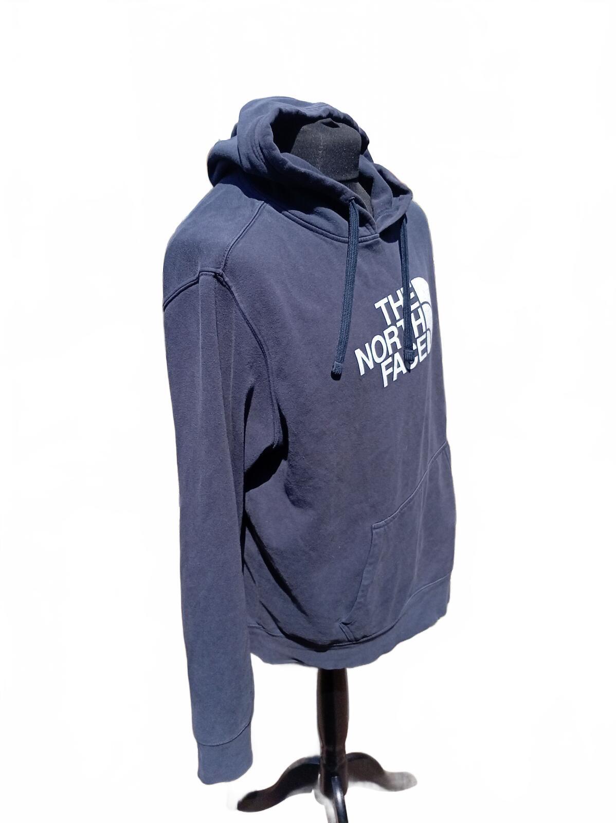 The North Face Hoodie Men’s Large – Blue – Big Logo – Faded Vintage Look