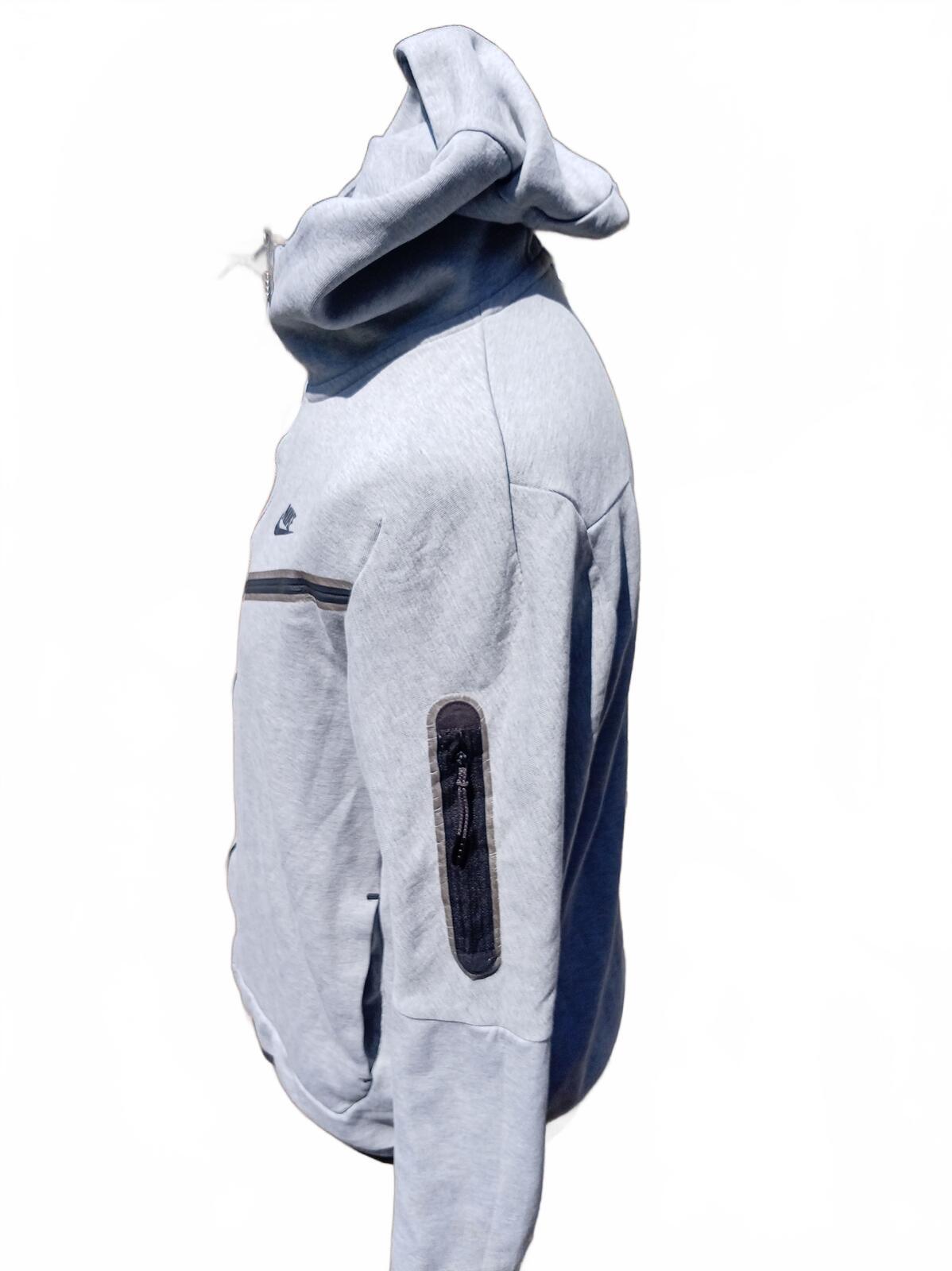 Nike Zip Hoodie Men’s Large – Grey – Tech Style – Full Zip