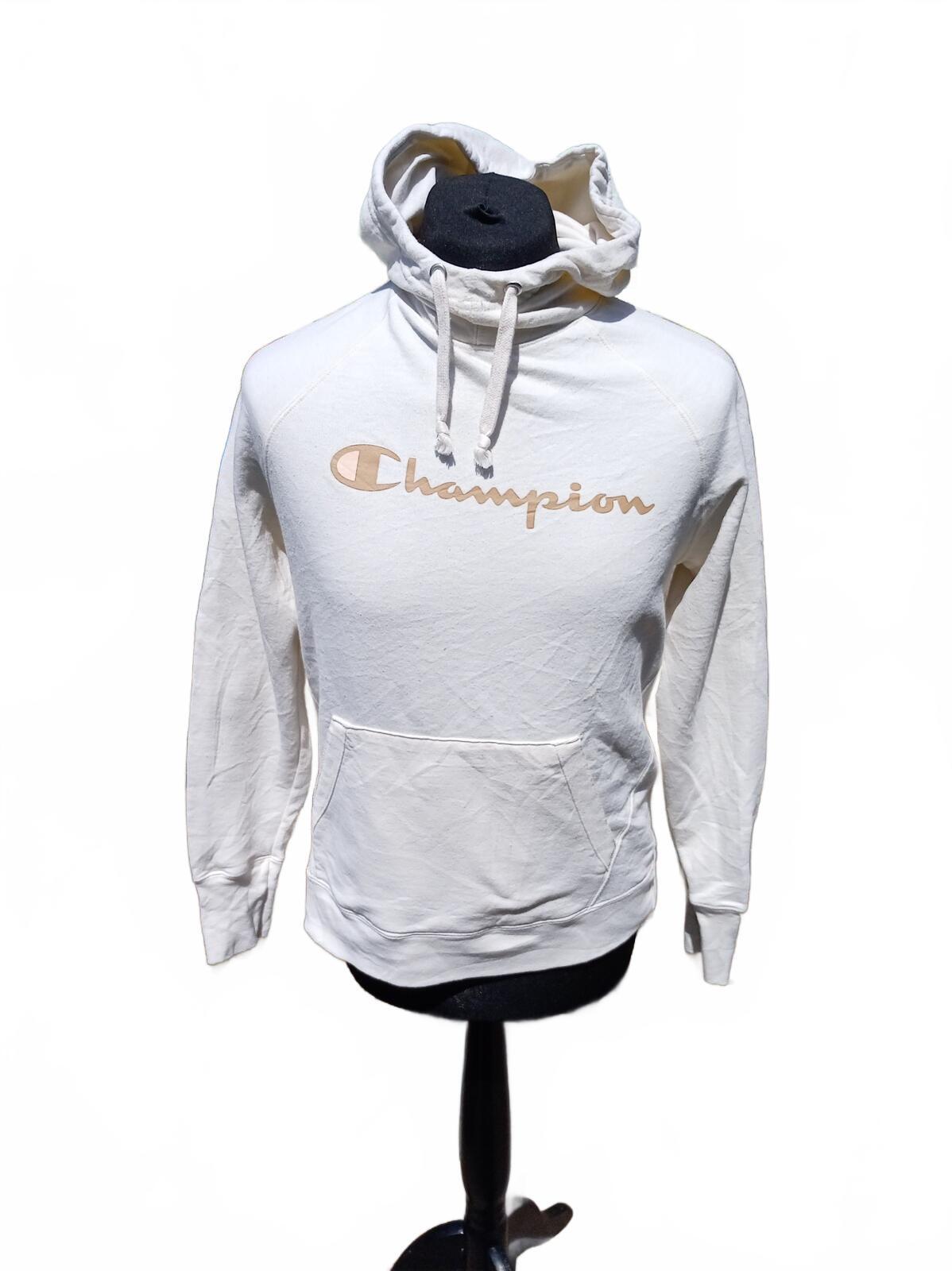 Champion Hoodie Men’s Medium – White – Script Logo – Pullover – Great Condition