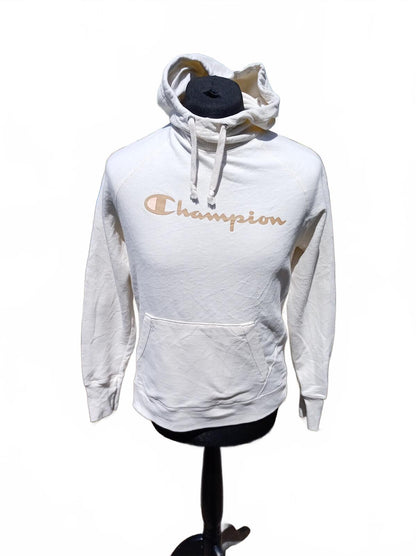 Champion Hoodie Men’s Medium – White – Script Logo – Pullover – Great Condition