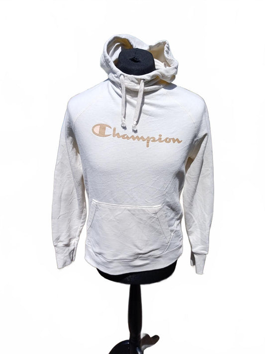 Champion Hoodie Men’s Medium – White – Script Logo – Pullover – Great Condition