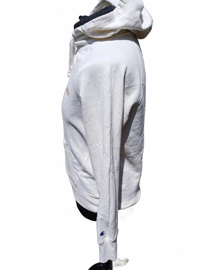 Champion Hoodie Men’s Medium – White – Script Logo – Pullover – Great Condition
