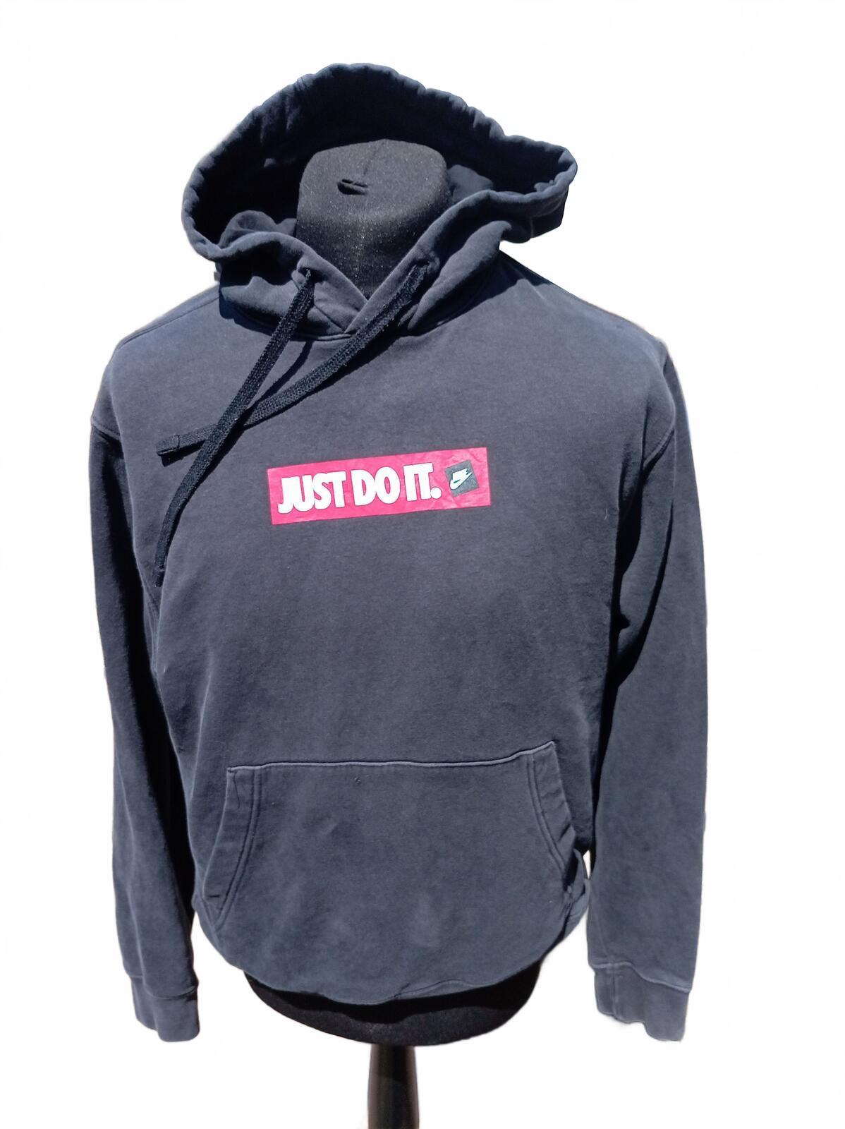Nike Hoodie Men’s Medium – Black – Just Do It Patch – Pullover – Great Condition