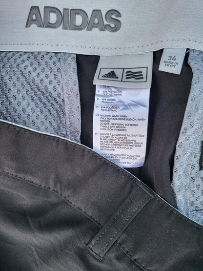 Adidas Training Trousers W34 L31 – Black Men’s Pants – Mesh‑Lined – Lightweight