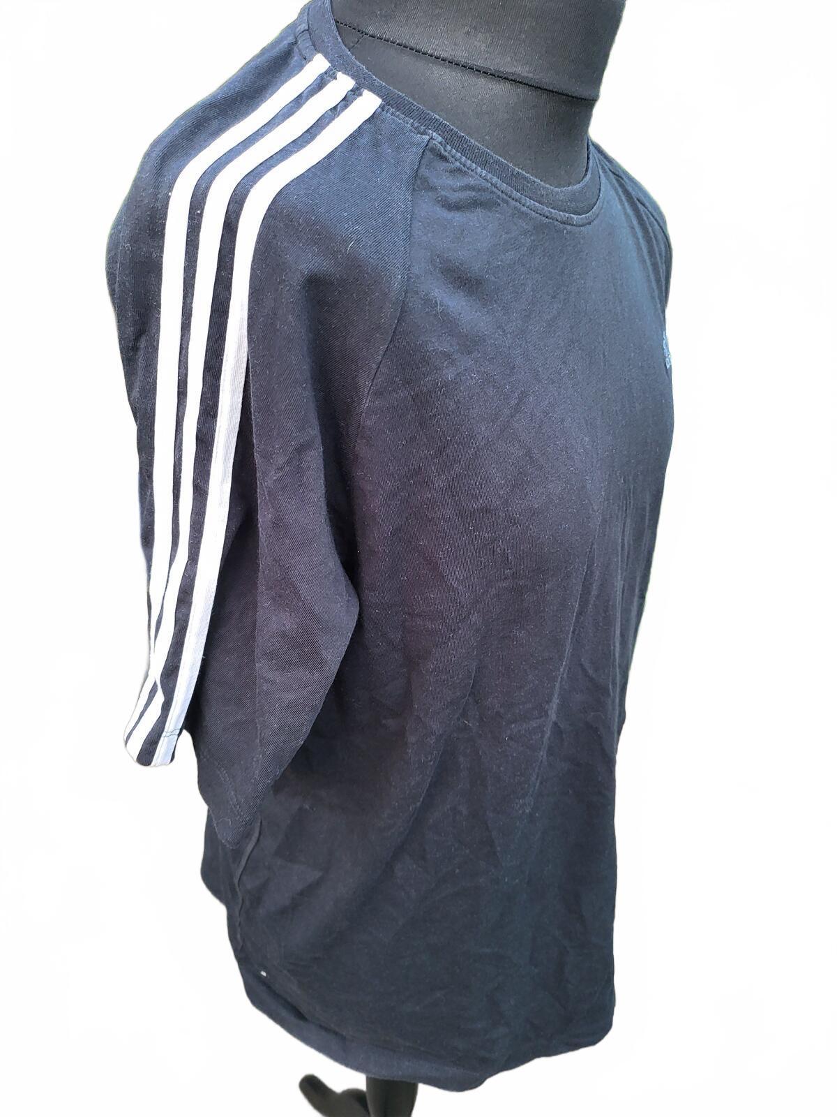 Adidas T‑Shirt Large – Black 3‑Stripes Tee – Men’s – Classic Logo