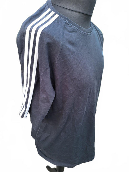 Adidas T‑Shirt Large – Black 3‑Stripes Tee – Men’s – Classic Logo