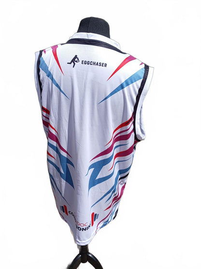 EggChaser Basketball Style Large Vest Singlet White New BNIP