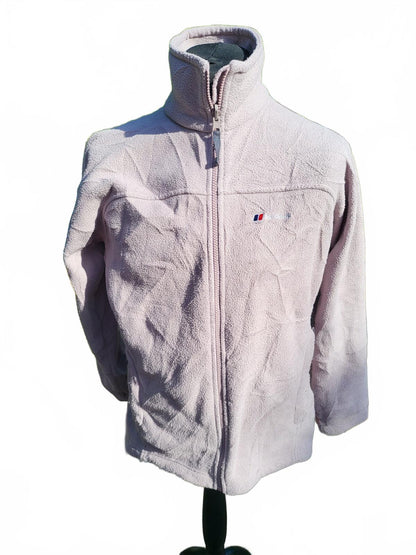 Berghaus Womens Fleece Jacket UK 16 Lilac Pastel Full Zip Hiking Midlayer