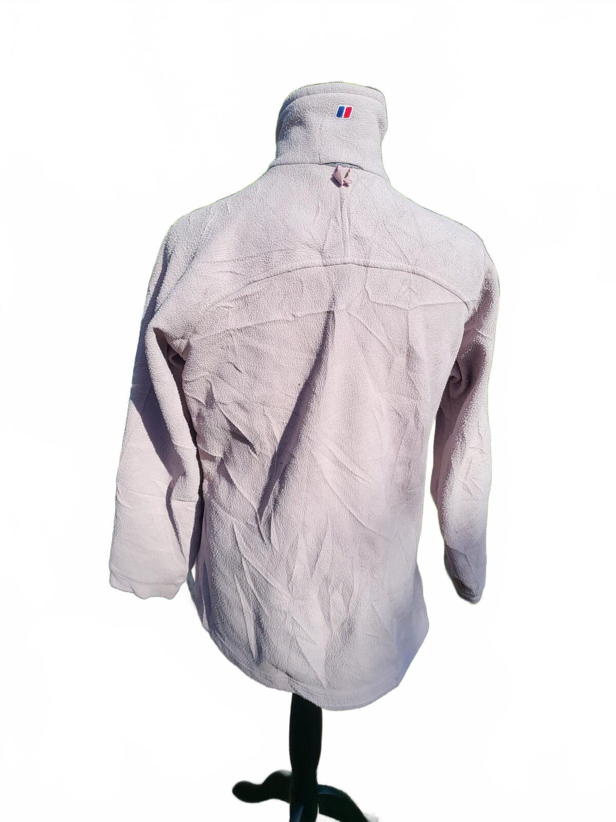 Berghaus Womens Fleece Jacket UK 16 Lilac Pastel Full Zip Hiking Midlayer