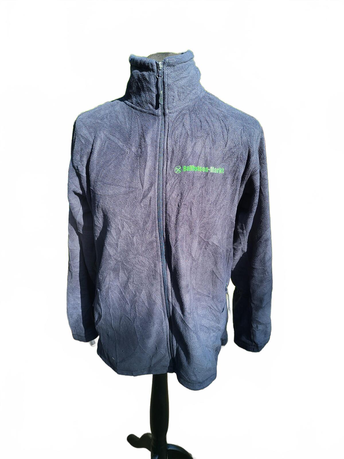 Russell Europe Mens Fleece Jacket Large L Navy Zip Up Raiffeisen Markt Workwear