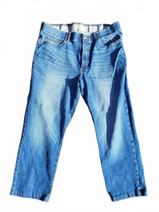 LEE Mens Blue Jeans W38 L32 Comfort Stretch Denim Regular Fit Straight Leg