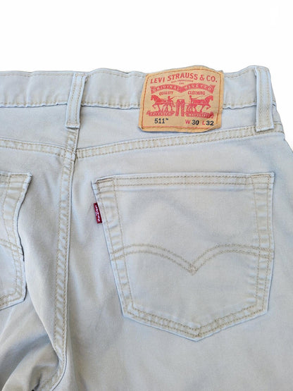 Levi's 511 Men's Slim Fit Jeans Trousers Sand Stone Beige W30 L32