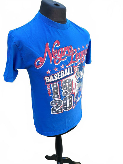Vintage Look Negro Leagues Baseball T-Shirt Blue NLBM 1920 Graphic Tee Size M
